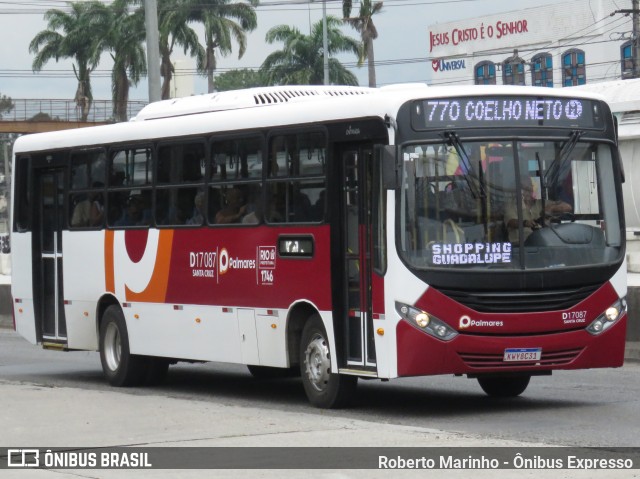 Auto Viação Palmares D17087 na cidade de Rio de Janeiro, Rio de Janeiro, Brasil, por Roberto Marinho - Ônibus Expresso. ID da foto: 11922578.