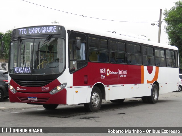 Auto Viação Palmares D17087 na cidade de Rio de Janeiro, Rio de Janeiro, Brasil, por Roberto Marinho - Ônibus Expresso. ID da foto: 11922582.