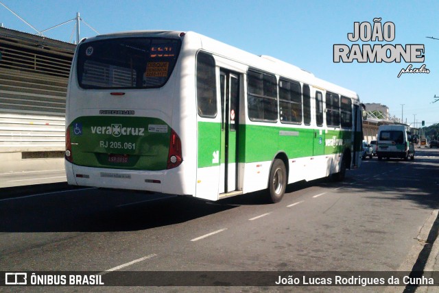 Viação Vera Cruz RJ 205.061 na cidade de Rio de Janeiro, Rio de Janeiro, Brasil, por João Lucas Rodrigues da Cunha. ID da foto: 11921743.