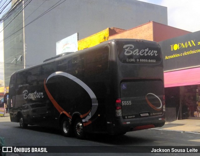 Baetur Transportes e Turismo 5555 na cidade de São Paulo, São Paulo, Brasil, por Jackson Sousa Leite. ID da foto: 11925746.