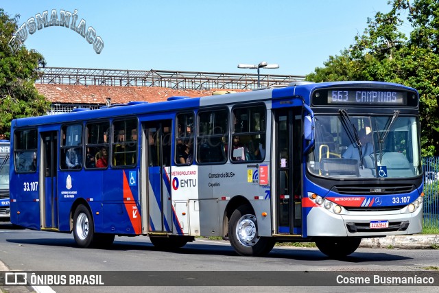 Transportes Capellini 33.107 na cidade de Campinas, São Paulo, Brasil, por Cosme Busmaníaco. ID da foto: 11924679.