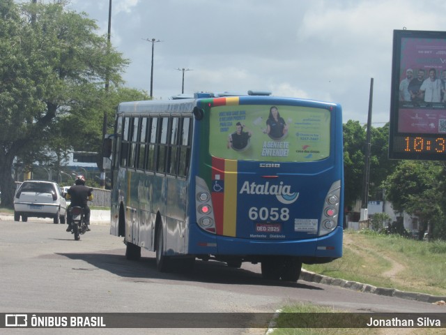 Viação Atalaia Transportes 6058 na cidade de Aracaju, Sergipe, Brasil, por Jonathan Silva. ID da foto: 11924313.