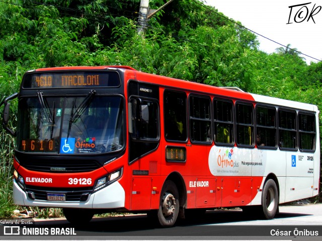Viação Brasília 39126 na cidade de Sabará, Minas Gerais, Brasil, por César Ônibus. ID da foto: 11925706.