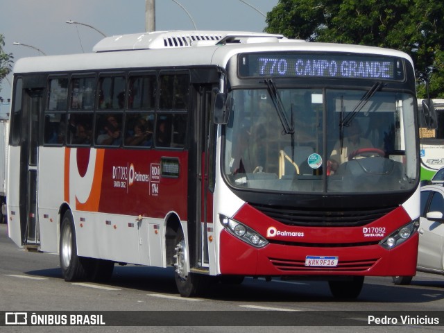Auto Viação Palmares D17092 na cidade de Rio de Janeiro, Rio de Janeiro, Brasil, por Pedro Vinicius. ID da foto: 11926998.