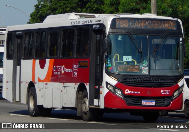 Auto Viação Palmares D17037 na cidade de Rio de Janeiro, Rio de Janeiro, Brasil, por Pedro Vinicius. ID da foto: 11926995.