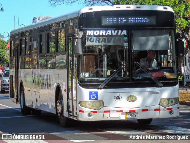 AMSA - Autotransportes Moravia 28 na cidade de San José, San José, Costa Rica, por Andrés Martínez Rodríguez. ID da foto: 11931550.