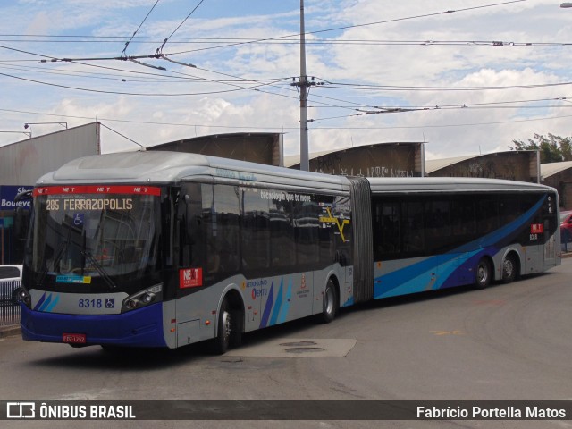 Next Mobilidade - ABC Sistema de Transporte 8318 na cidade de Santo André, São Paulo, Brasil, por Fabrício Portella Matos. ID da foto: 11930695.