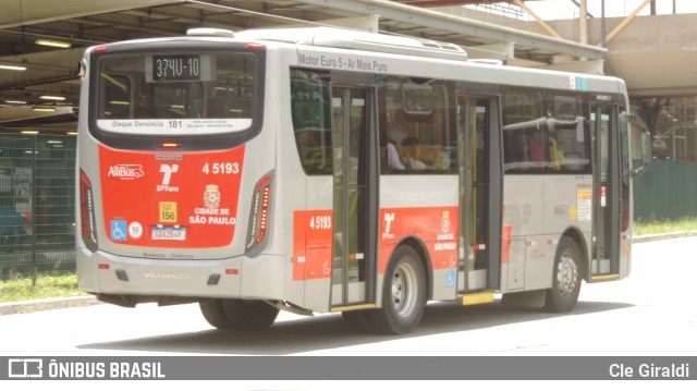 Allibus Transportes 4 5193 na cidade de São Paulo, São Paulo, Brasil, por Cle Giraldi. ID da foto: 11931233.