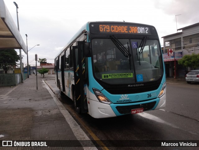 Maraponga Transportes 26505 na cidade de Fortaleza, Ceará, Brasil, por Marcos Vinícius. ID da foto: 11929553.