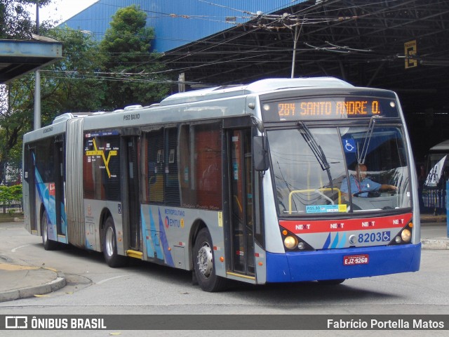 Next Mobilidade - ABC Sistema de Transporte 8203 na cidade de Santo André, São Paulo, Brasil, por Fabrício Portella Matos. ID da foto: 11930723.