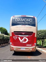 Viação Diamond Turismo 24322 na cidade de Ribeirão Preto, São Paulo, Brasil, por Felipe Gomes. ID da foto: :id.