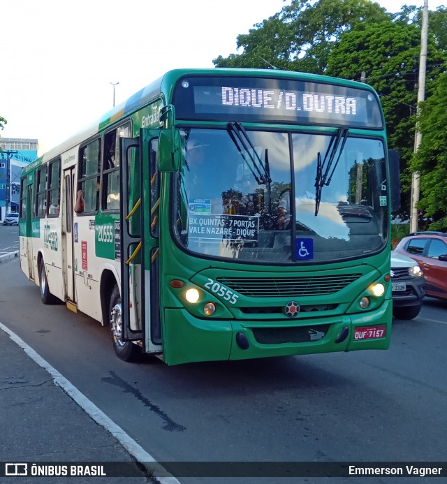 OT Trans - Ótima Salvador Transportes 20555 na cidade de Salvador, Bahia, Brasil, por Emmerson Vagner. ID da foto: 12056144.