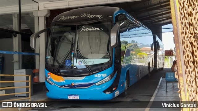 Empresa de Ônibus Pássaro Marron 5516 na cidade de Ubatuba, São Paulo, Brasil, por Vinícius Santos. ID da foto: 12057112.