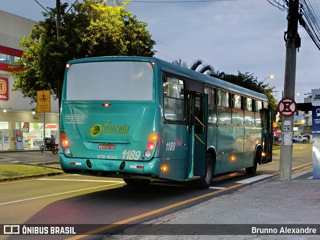 Transporte Coletivo Estrela 1189 na cidade de São José, Santa Catarina, Brasil, por Brunno Alexandre. ID da foto: 12056355.