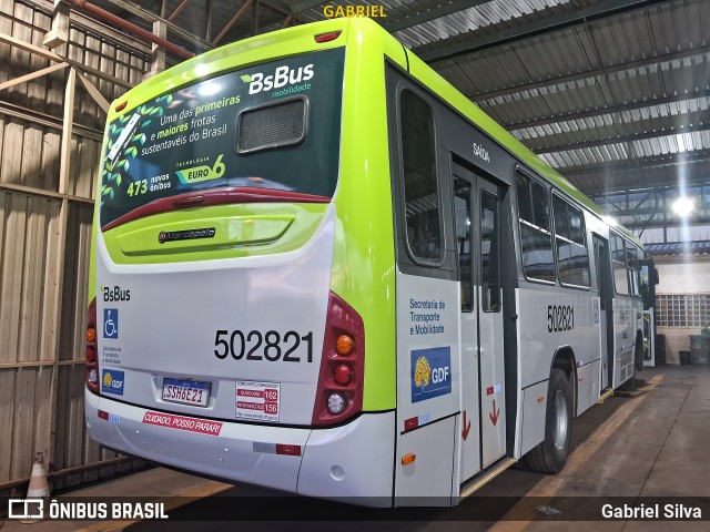 BsBus Mobilidade 502821 na cidade de Ceilândia, Distrito Federal, Brasil, por Gabriel Silva. ID da foto: 12057838.