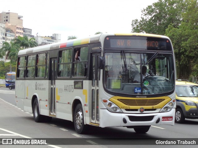 Real Auto Ônibus A41075 na cidade de Rio de Janeiro, Rio de Janeiro, Brasil, por Giordano Trabach. ID da foto: 12058213.