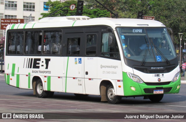 EBT - Expresso Biagini Transportes  na cidade de Belo Horizonte, Minas Gerais, Brasil, por Juarez Miguel Duarte Junior. ID da foto: 12058119.