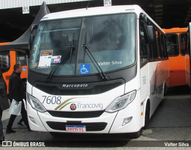 Francovig Transportes Coletivos 7608 na cidade de Curitiba, Paraná, Brasil, por Valter Silva. ID da foto: 12056204.