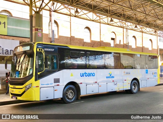 City Transporte Urbano Intermodal Sorocaba 2760 na cidade de Sorocaba, São Paulo, Brasil, por Guilherme Justo. ID da foto: 12058086.