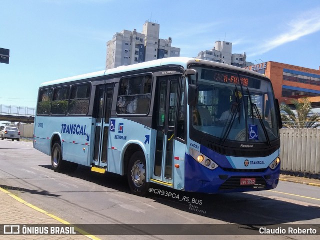 Transcal Sul Transportes Coletivos 24033 na cidade de Canoas, Rio Grande do Sul, Brasil, por Claudio Roberto. ID da foto: 12058258.