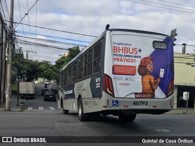 Viação Anchieta 40795 na cidade de Belo Horizonte, Minas Gerais, Brasil, por Quintal de Casa Ônibus. ID da foto: 12056512.