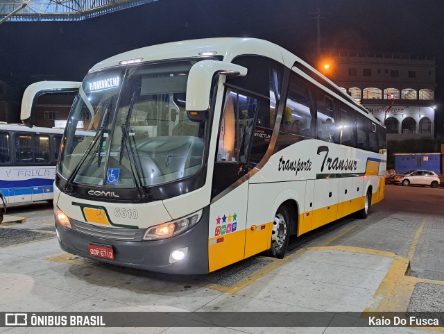 Transur - Transporte Rodoviário Mansur 6610 na cidade de Santos Dumont, Minas Gerais, Brasil, por Kaio Do Fusca. ID da foto: 12057655.