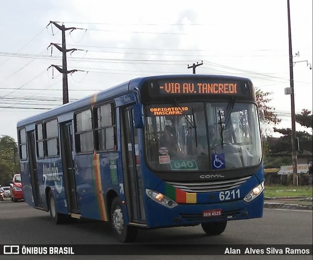 Viação Atalaia Transportes 6211 na cidade de Nossa Senhora do Socorro, Sergipe, Brasil, por Alan  Alves Silva Ramos. ID da foto: 12056342.