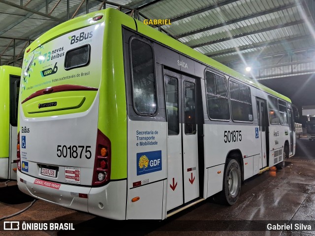 BsBus Mobilidade 501875 na cidade de Ceilândia, Distrito Federal, Brasil, por Gabriel Silva. ID da foto: 12057927.