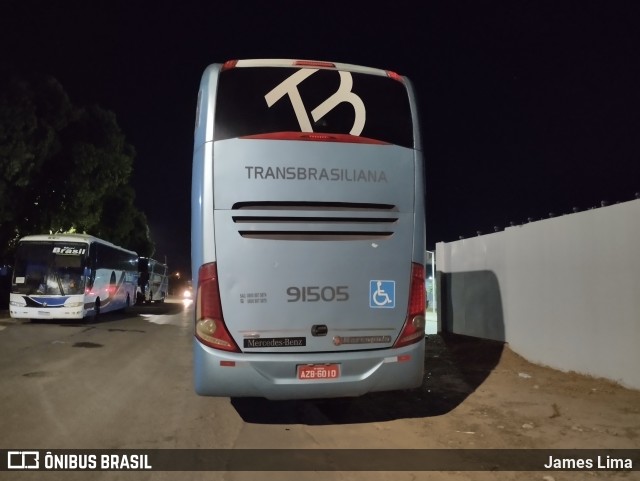 Transbrasiliana Transportes e Turismo 91505 na cidade de Luís Eduardo Magalhães, Bahia, Brasil, por James Lima. ID da foto: 12055573.