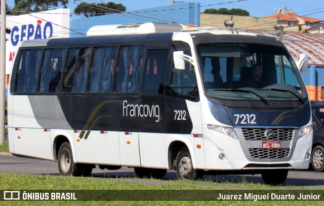 Francovig Transportes Coletivos 7212 na cidade de Colombo, Paraná, Brasil, por Juarez Miguel Duarte Junior. ID da foto: 12058125.