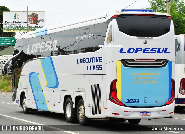 LopeSul Transportes - Lopes e Oliveira Transportes e Turismo - Lopes Sul 3023 na cidade de Campinas, São Paulo, Brasil, por Julio Medeiros. ID da foto: 12056176.