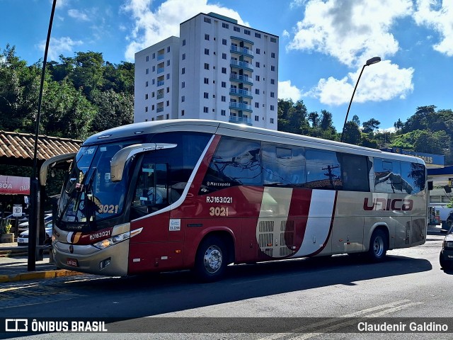 Transportes Única Petrópolis RJ 163.021 na cidade de Areal, Rio de Janeiro, Brasil, por Claudenir Galdino. ID da foto: 12056487.