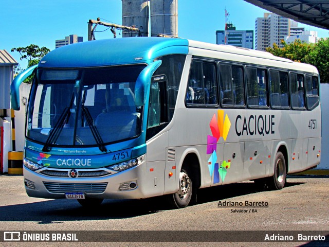 Cacique Transportes 4751 na cidade de Salvador, Bahia, Brasil, por Adriano  Barreto. ID da foto: 12057215.