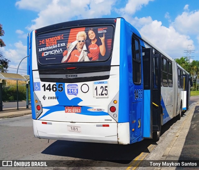VB Transportes e Turismo 1465 na cidade de Campinas, São Paulo, Brasil, por Tony Maykon Santos. ID da foto: 12055790.