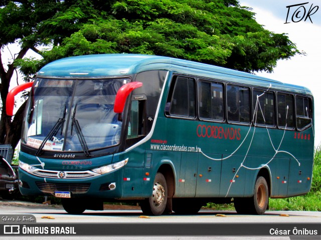 Companhia Coordenadas de Transportes 20660 na cidade de Belo Horizonte, Minas Gerais, Brasil, por César Ônibus. ID da foto: 12056485.