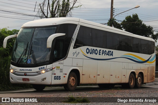 Viação Ouro e Prata 665 na cidade de Cuiabá, Mato Grosso, Brasil, por Diego Almeida Araujo. ID da foto: 12055889.