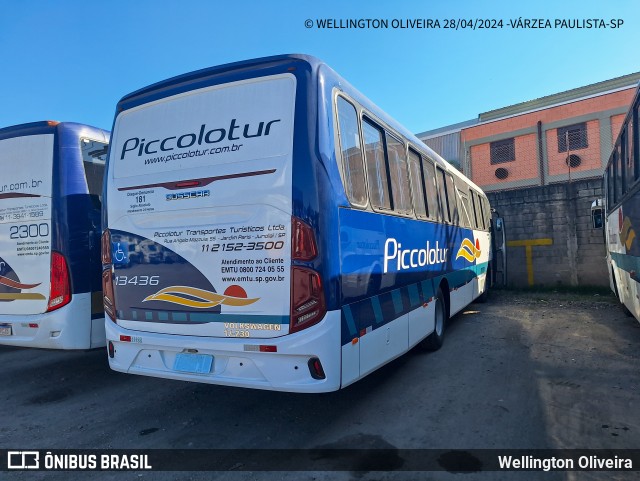 Piccolotur Transportes Turísticos 13436 na cidade de Várzea Paulista, São Paulo, Brasil, por Wellington Oliveira. ID da foto: 12056579.