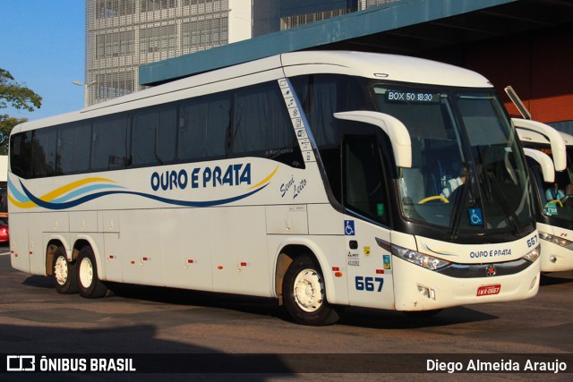 Viação Ouro e Prata 667 na cidade de Porto Alegre, Rio Grande do Sul, Brasil, por Diego Almeida Araujo. ID da foto: 12056722.
