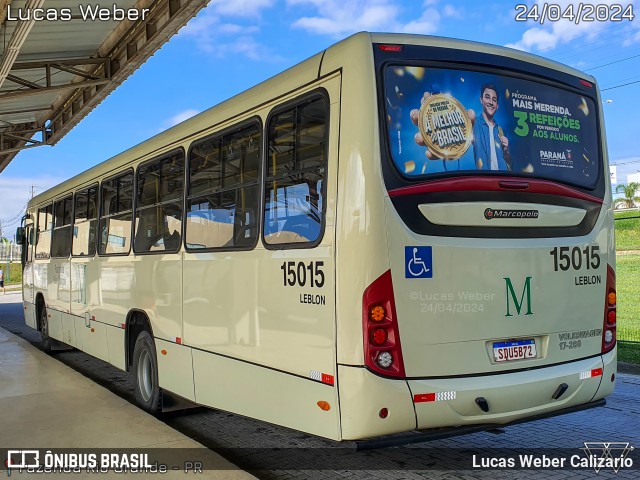 Leblon Transporte de Passageiros 15015 na cidade de Fazenda Rio Grande, Paraná, Brasil, por Lucas Weber Calizario. ID da foto: 12056160.