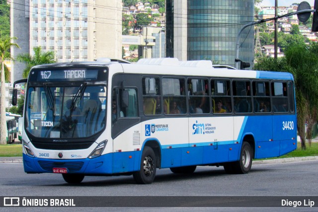 Transporte Coletivo Estrela 34430 na cidade de Florianópolis, Santa Catarina, Brasil, por Diego Lip. ID da foto: 12056840.