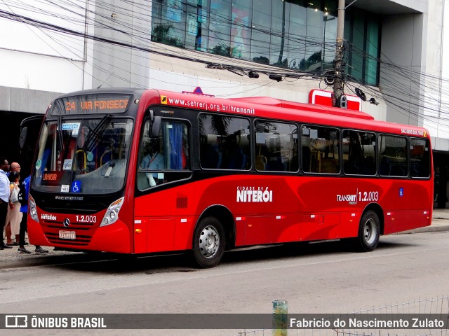 Transportes Peixoto 1.2.003 na cidade de Niterói, Rio de Janeiro, Brasil, por Fabricio do Nascimento Zulato. ID da foto: 12056941.
