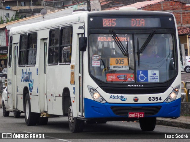 Viação Atalaia Transportes 6354 na cidade de Aracaju, Sergipe, Brasil, por Isac Sodré. ID da foto: 12055646.