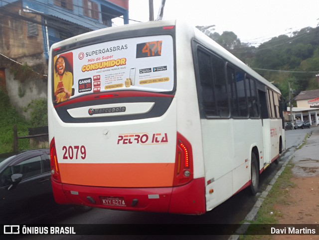 Petro Ita Transportes Coletivos de Passageiros 2079 na cidade de Petrópolis, Rio de Janeiro, Brasil, por Davi Martins. ID da foto: 12055420.