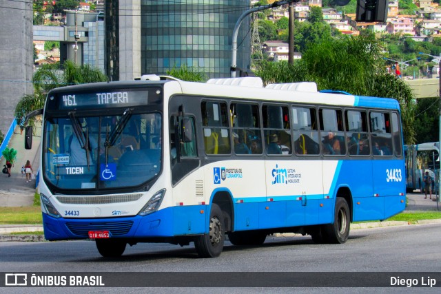 Transporte Coletivo Estrela 34433 na cidade de Florianópolis, Santa Catarina, Brasil, por Diego Lip. ID da foto: 12057278.