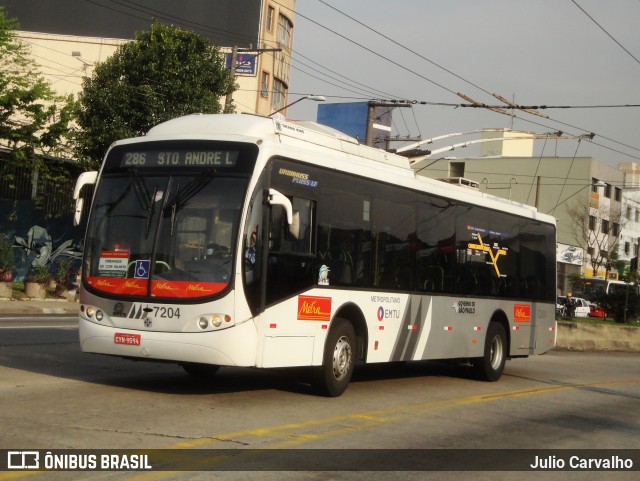 Metra - Sistema Metropolitano de Transporte 7204 na cidade de São Bernardo do Campo, São Paulo, Brasil, por Julio Carvalho. ID da foto: 12057784.