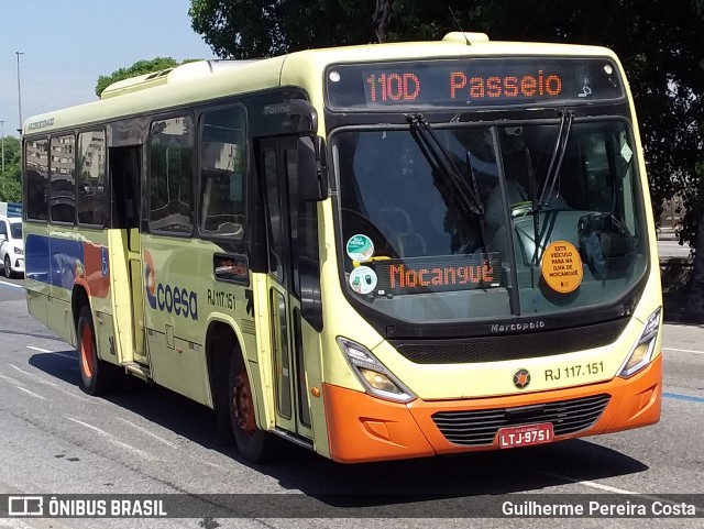 Coesa Transportes RJ 117.151 na cidade de Rio de Janeiro, Rio de Janeiro, Brasil, por Guilherme Pereira Costa. ID da foto: 12057097.