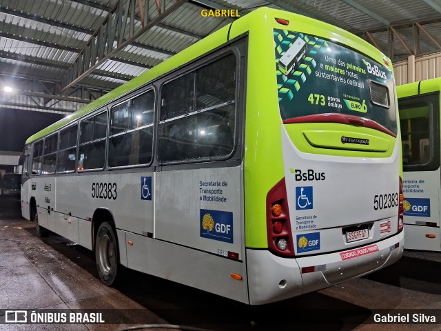BsBus Mobilidade 502383 na cidade de Ceilândia, Distrito Federal, Brasil, por Gabriel Silva. ID da foto: 12057934.