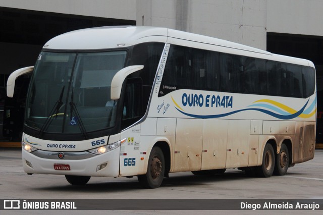 Viação Ouro e Prata 665 na cidade de Goiânia, Goiás, Brasil, por Diego Almeida Araujo. ID da foto: 12055933.