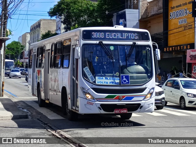 Auto Ônibus Santa Maria Transporte e Turismo 02002 na cidade de Natal, Rio Grande do Norte, Brasil, por Thalles Albuquerque. ID da foto: 12057988.