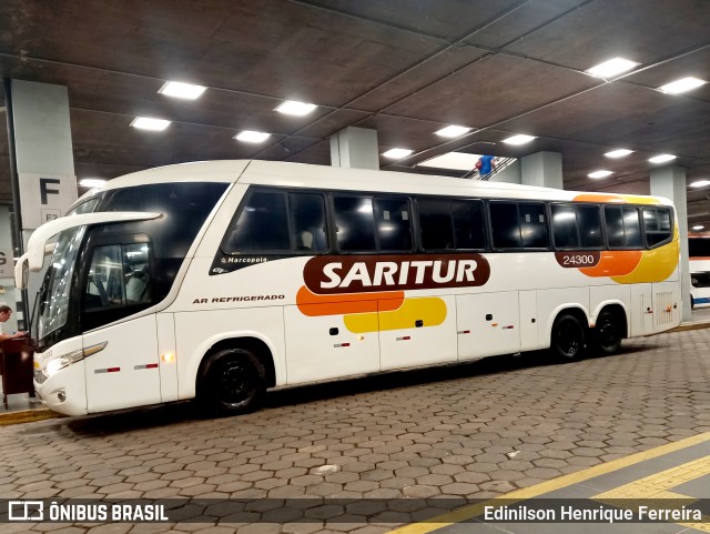 Saritur - Santa Rita Transporte Urbano e Rodoviário 24300 na cidade de Belo Horizonte, Minas Gerais, Brasil, por Edinilson Henrique Ferreira. ID da foto: 12056881.